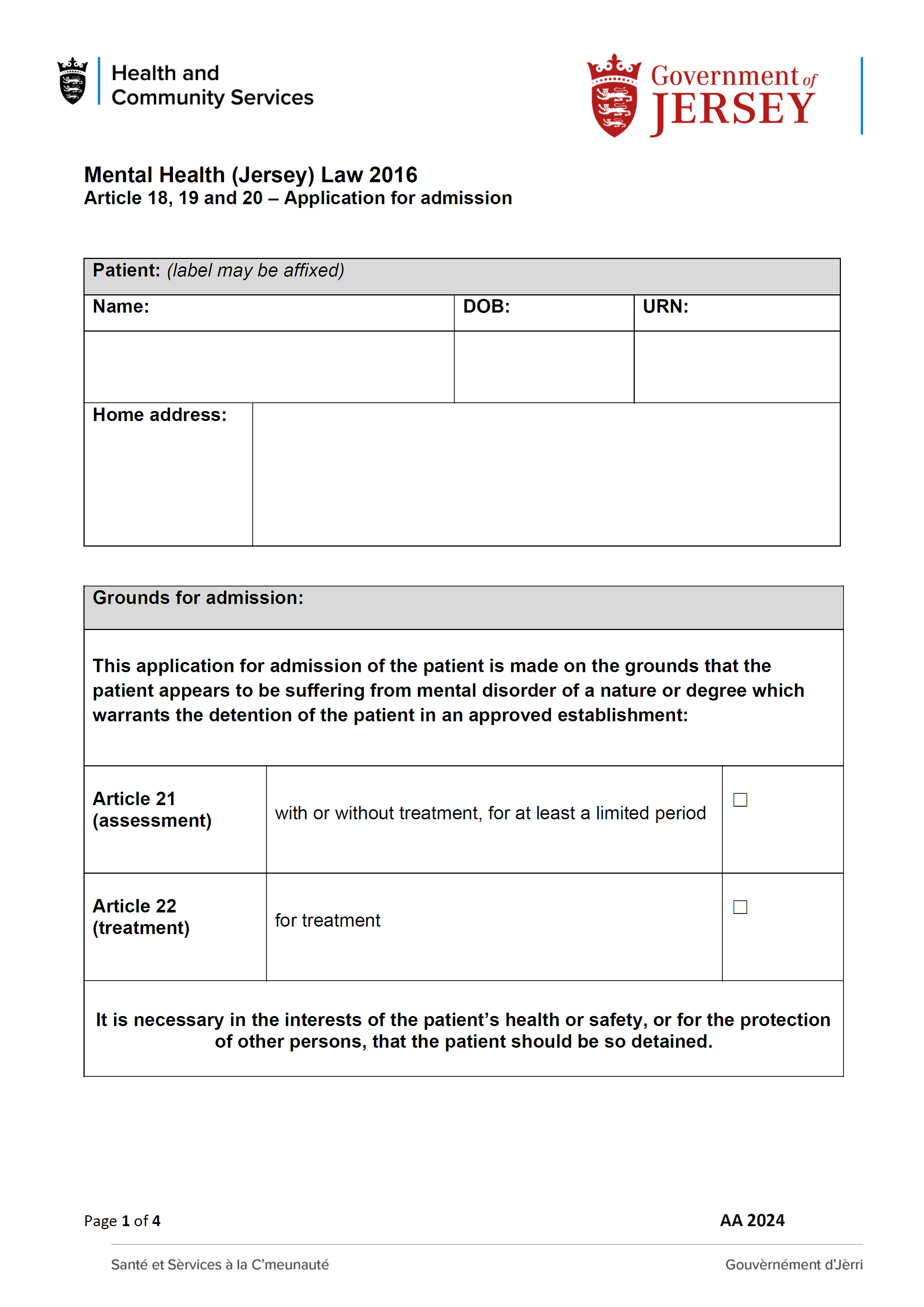 Form AA 2024 page 1 of 4