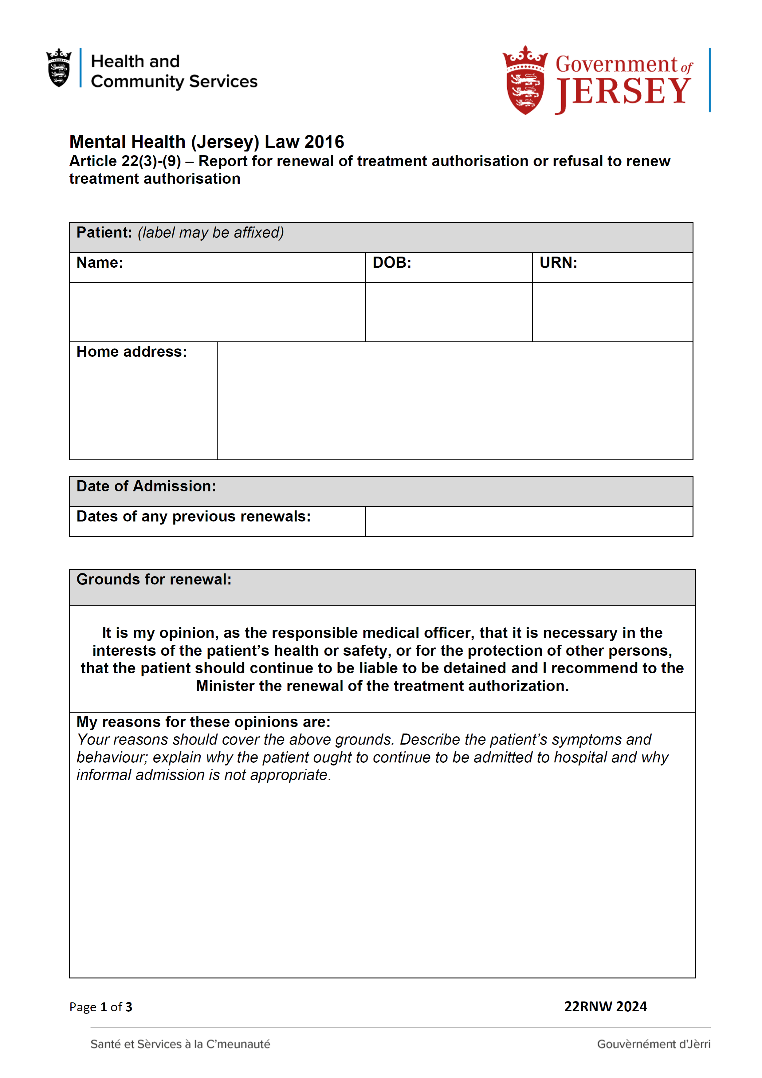Form 22RNW 2024 page 1 of 3