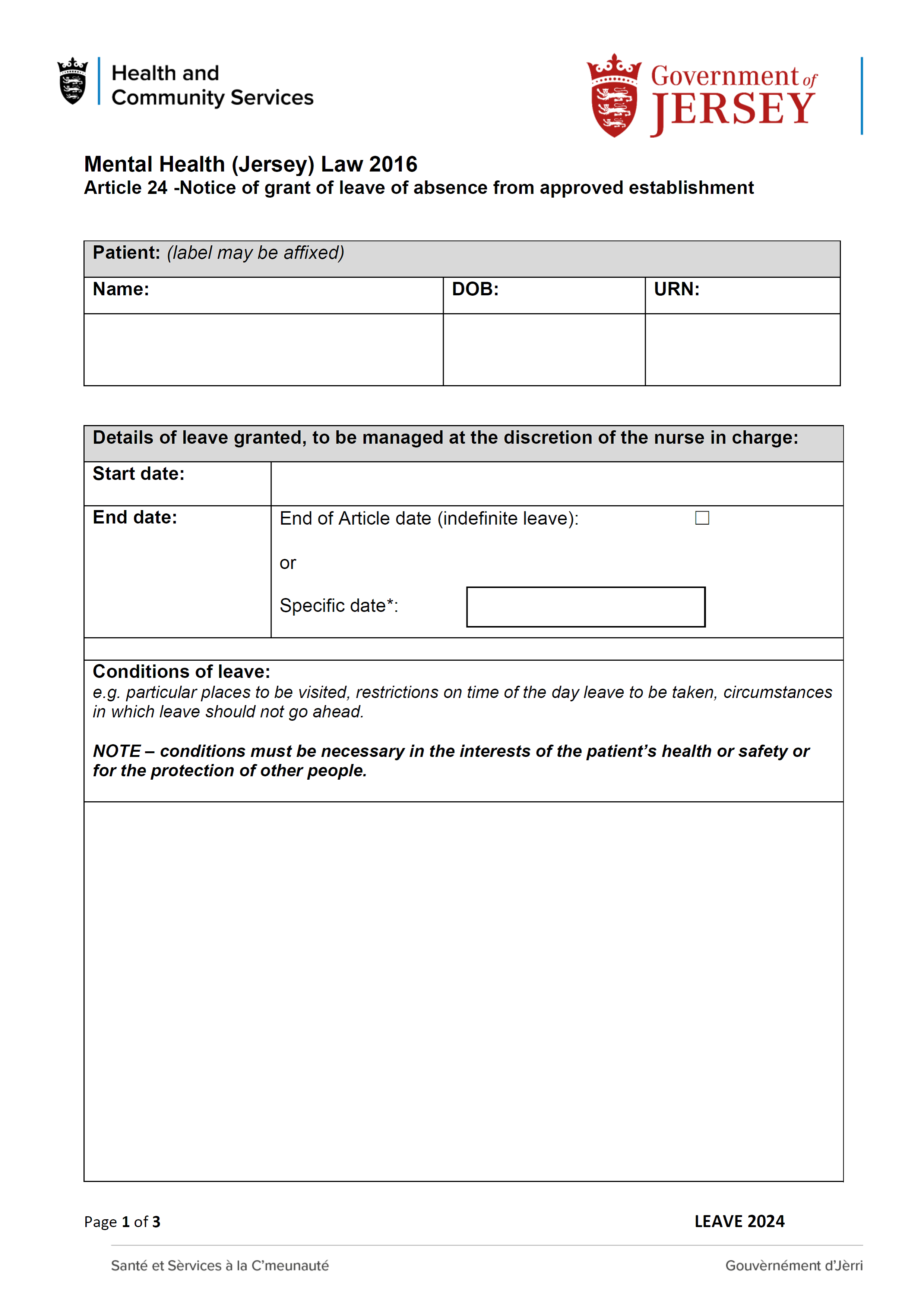 Form LEAVE 2024 page 1 of 3