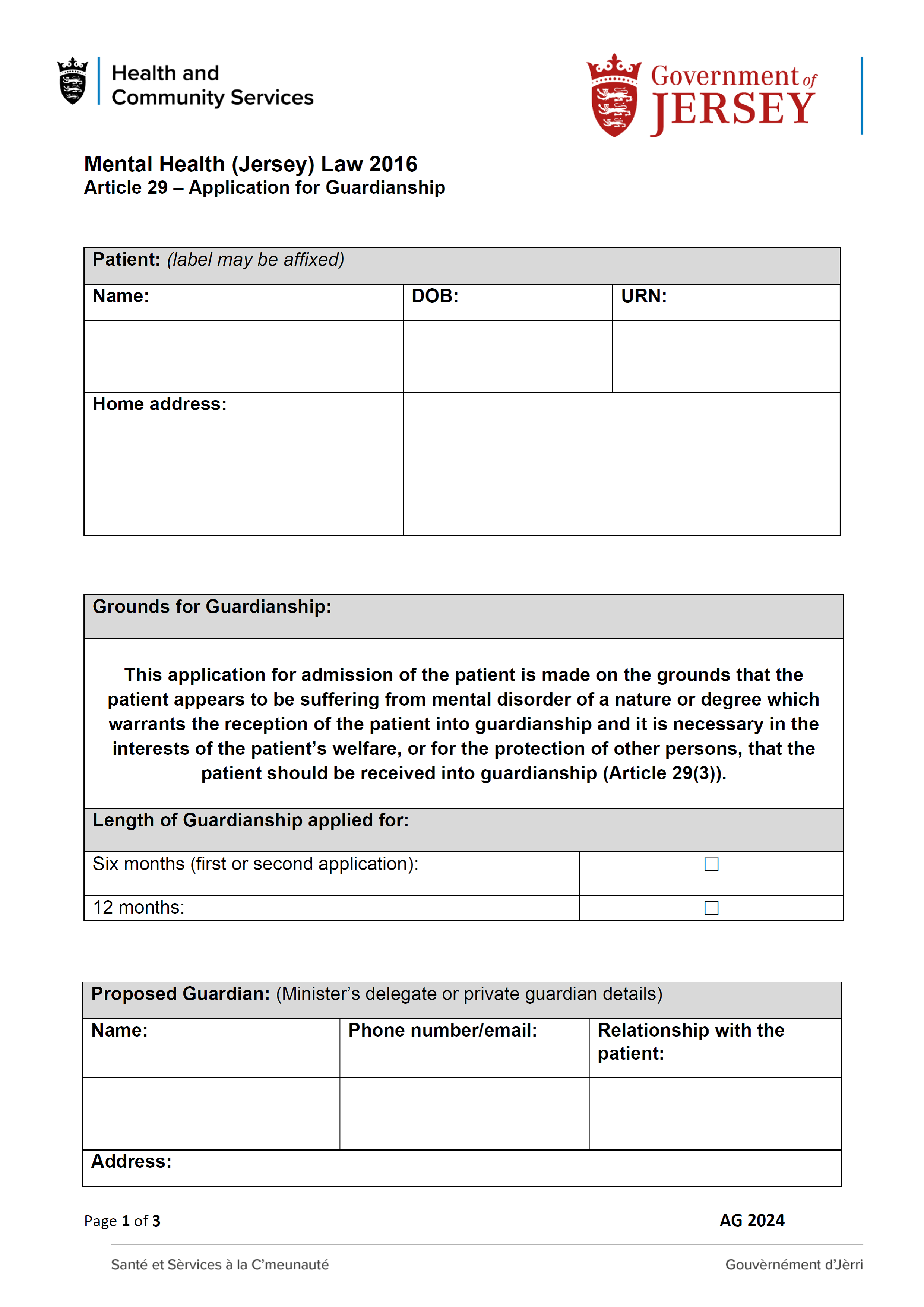 Form AG 2024 page 1 of 3