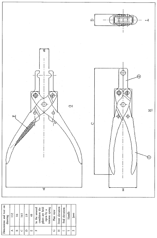 Twine-measuring pliers assembly