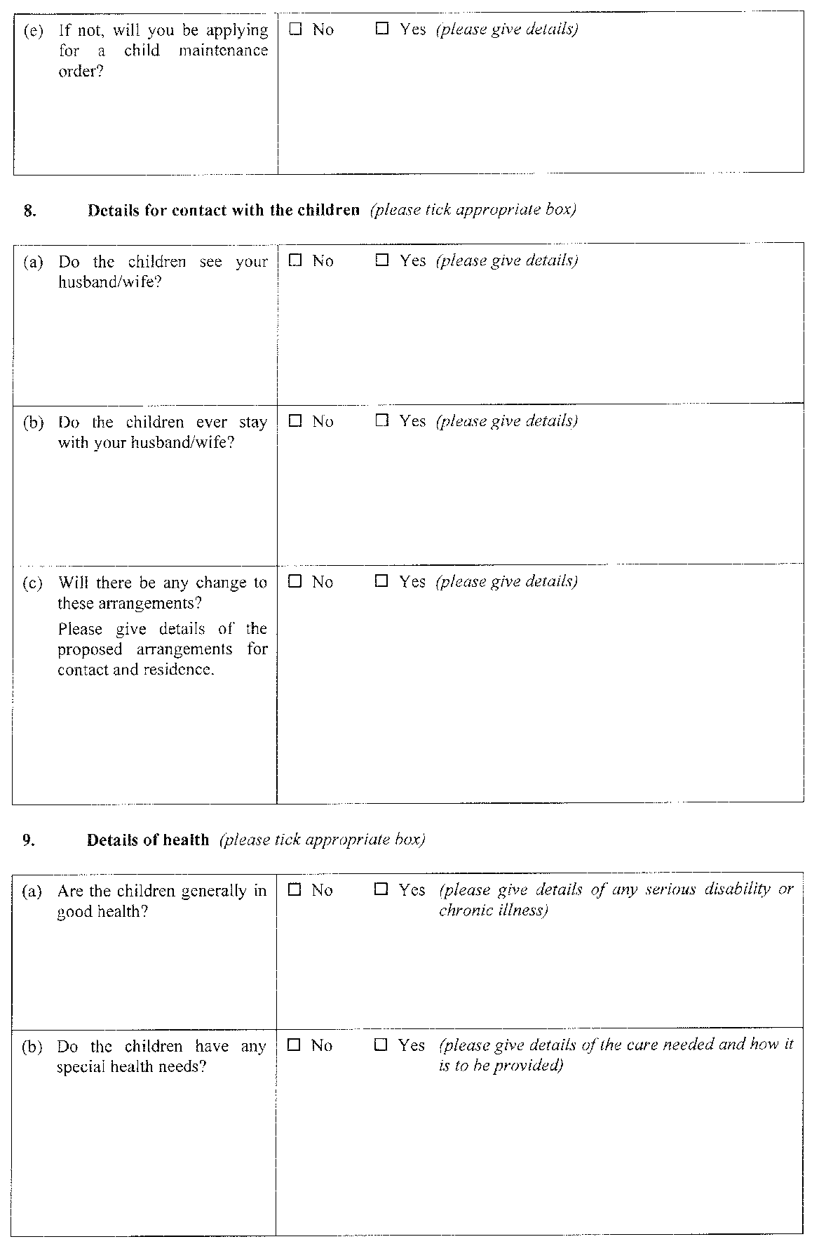 Form 5 - continued
