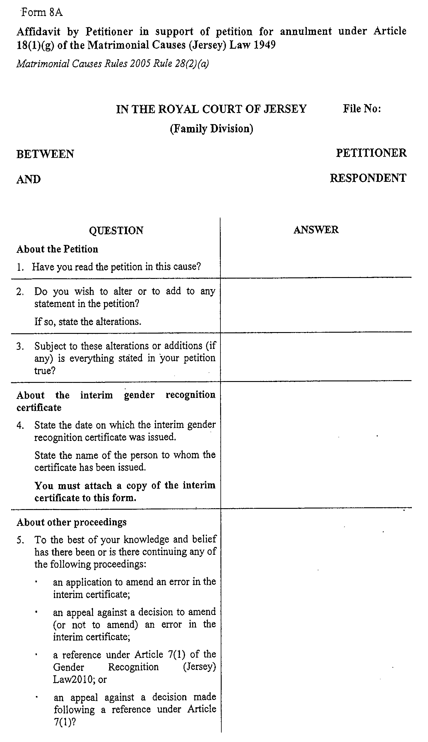 Form 8A