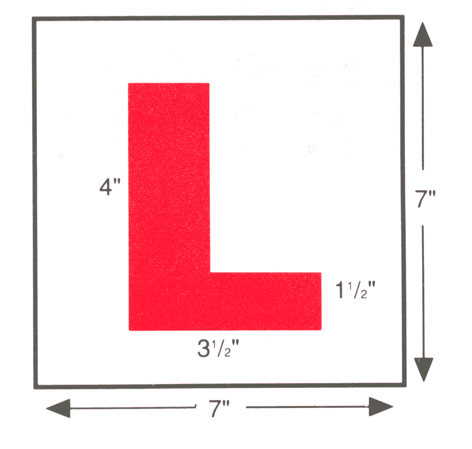"L" plate