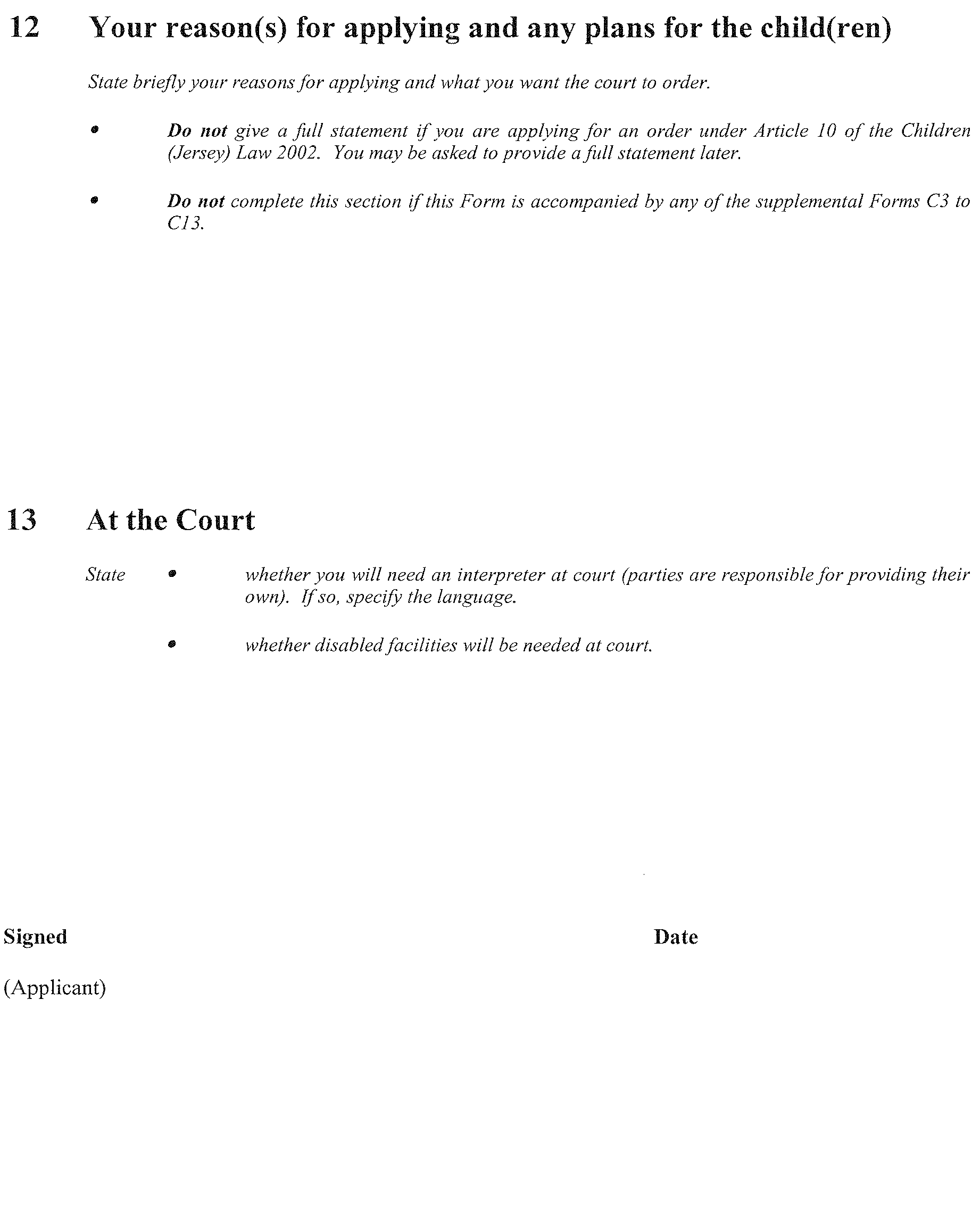 Form C1, continued