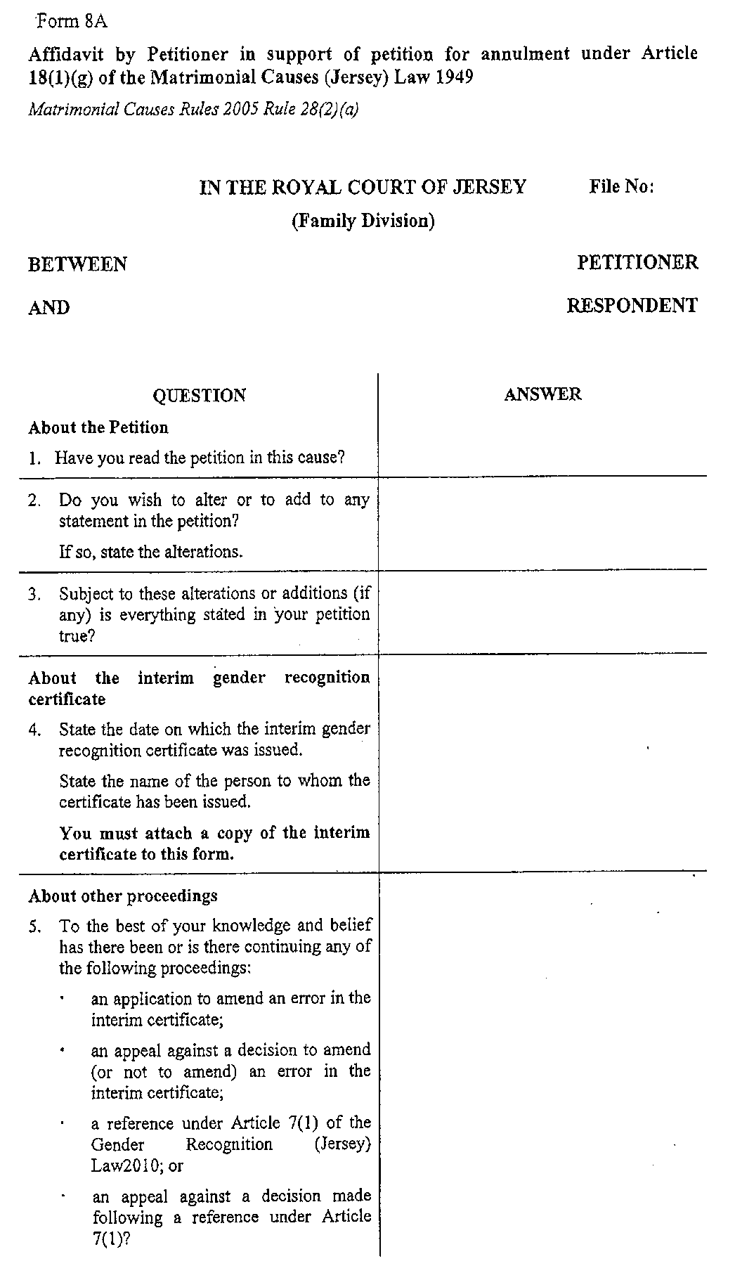 Form 8A