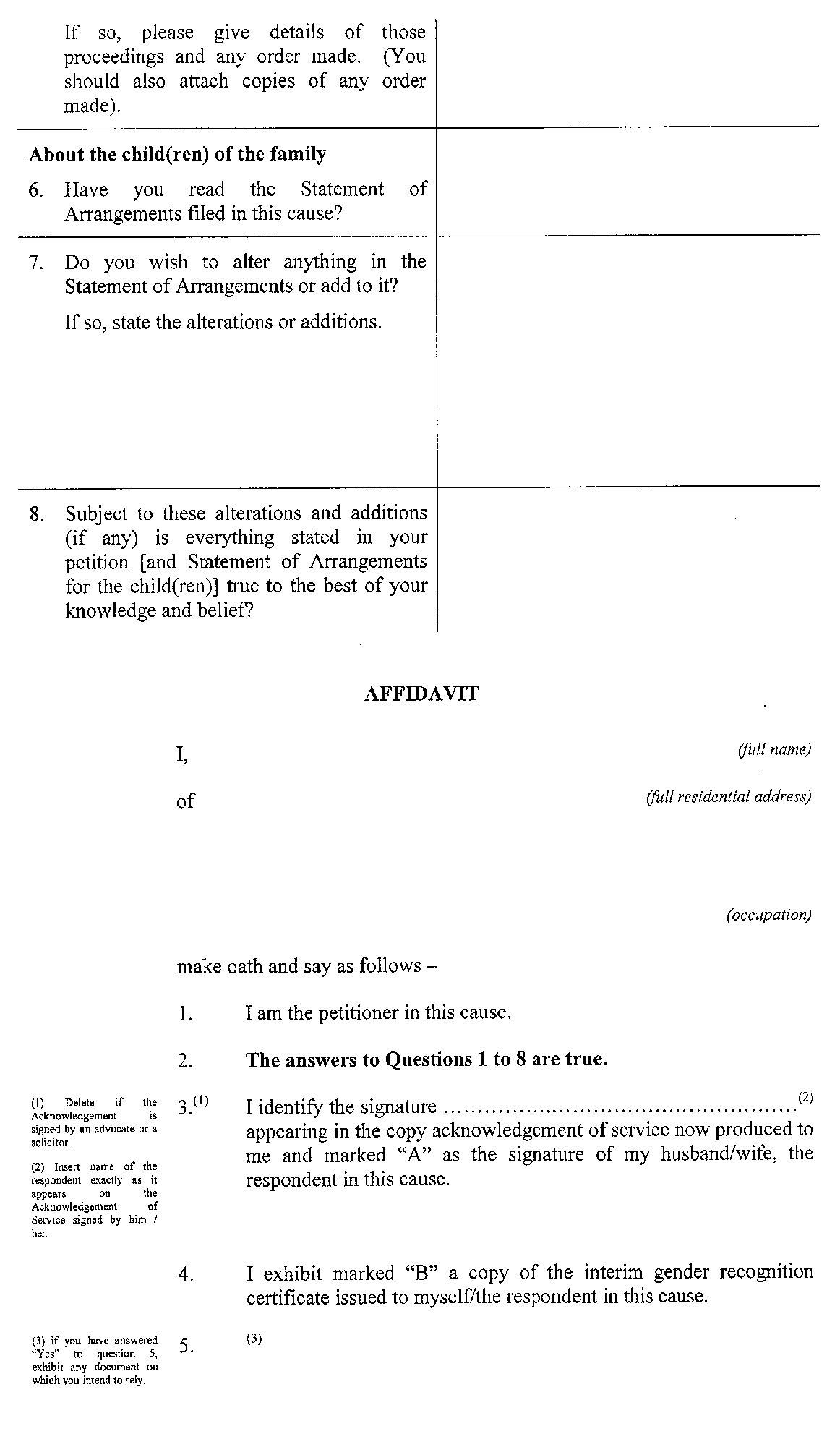 Form 8A continued