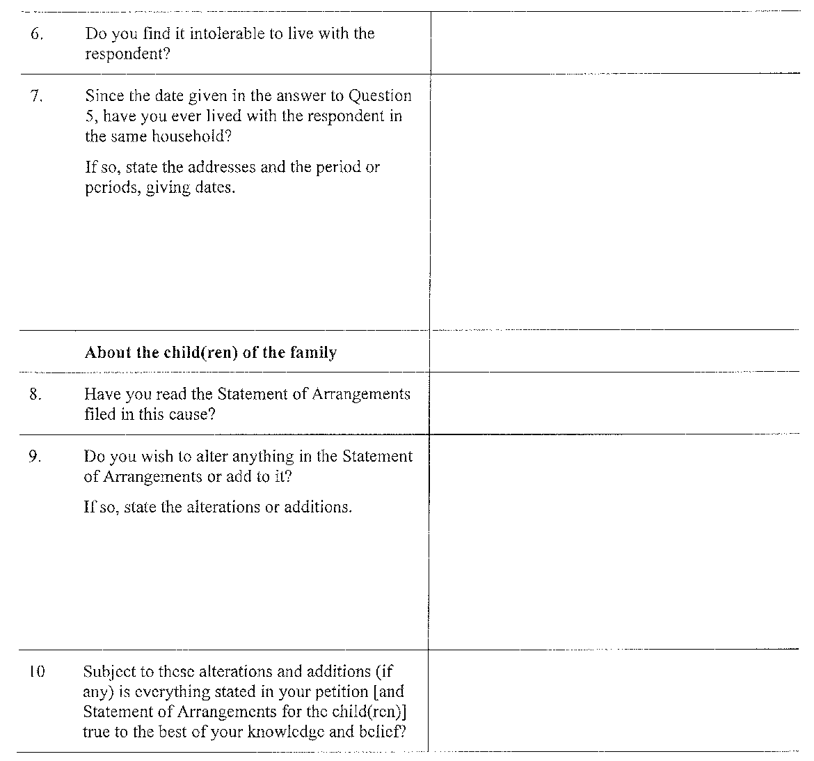Form 9 - continued