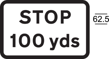 A black and white sign with black text and numbers