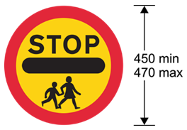Stop - school crossing sign