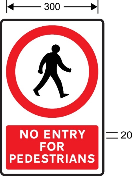 A no entry sign with a red circle and pedestrian