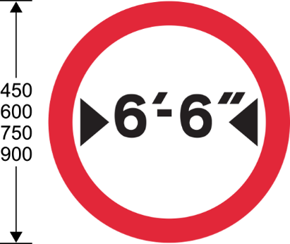 Red circle with black numbers