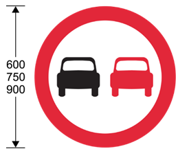 Red circle with black and red cars in the middle