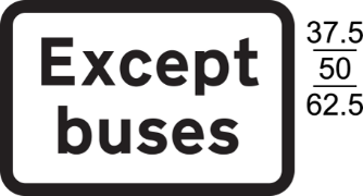 A black and white sign with black text  Description automatically generated