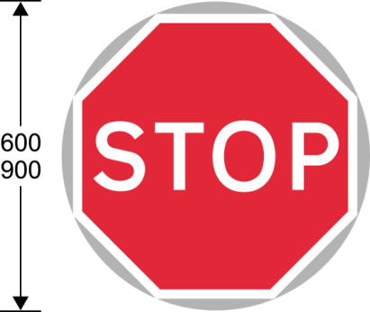 A red and white stop sign