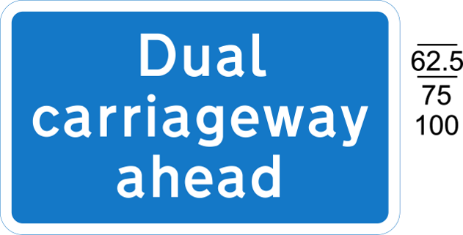 A blue sign with white text  Description automatically generated