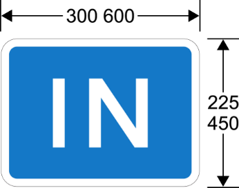 A blue sign with white text  Description automatically generated