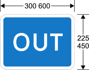 A blue sign with white text  Description automatically generated