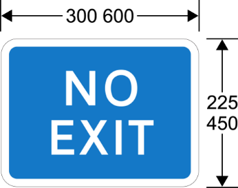 A blue sign with white text  Description automatically generated