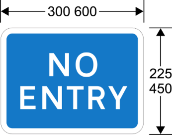A blue sign with white text  Description automatically generated