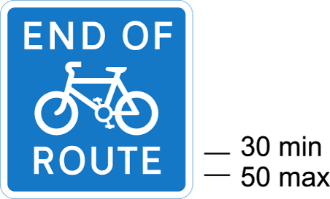 A blue sign with a bicycle and white text
