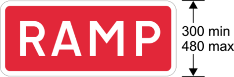 A red sign with white letters  Description automatically generated