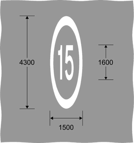 Grey background with white circle and the figure 15 in the centre