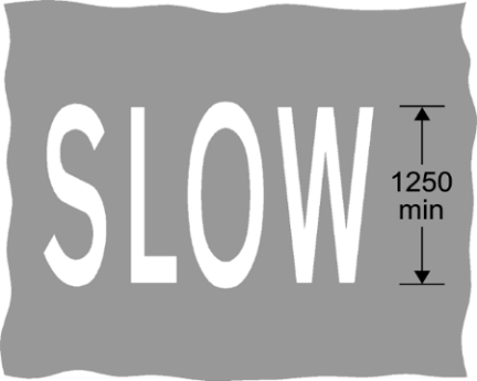 Grey background with white text showing slow