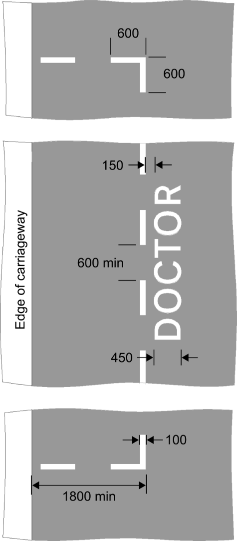 Grey background with white lines and text showing Doctor