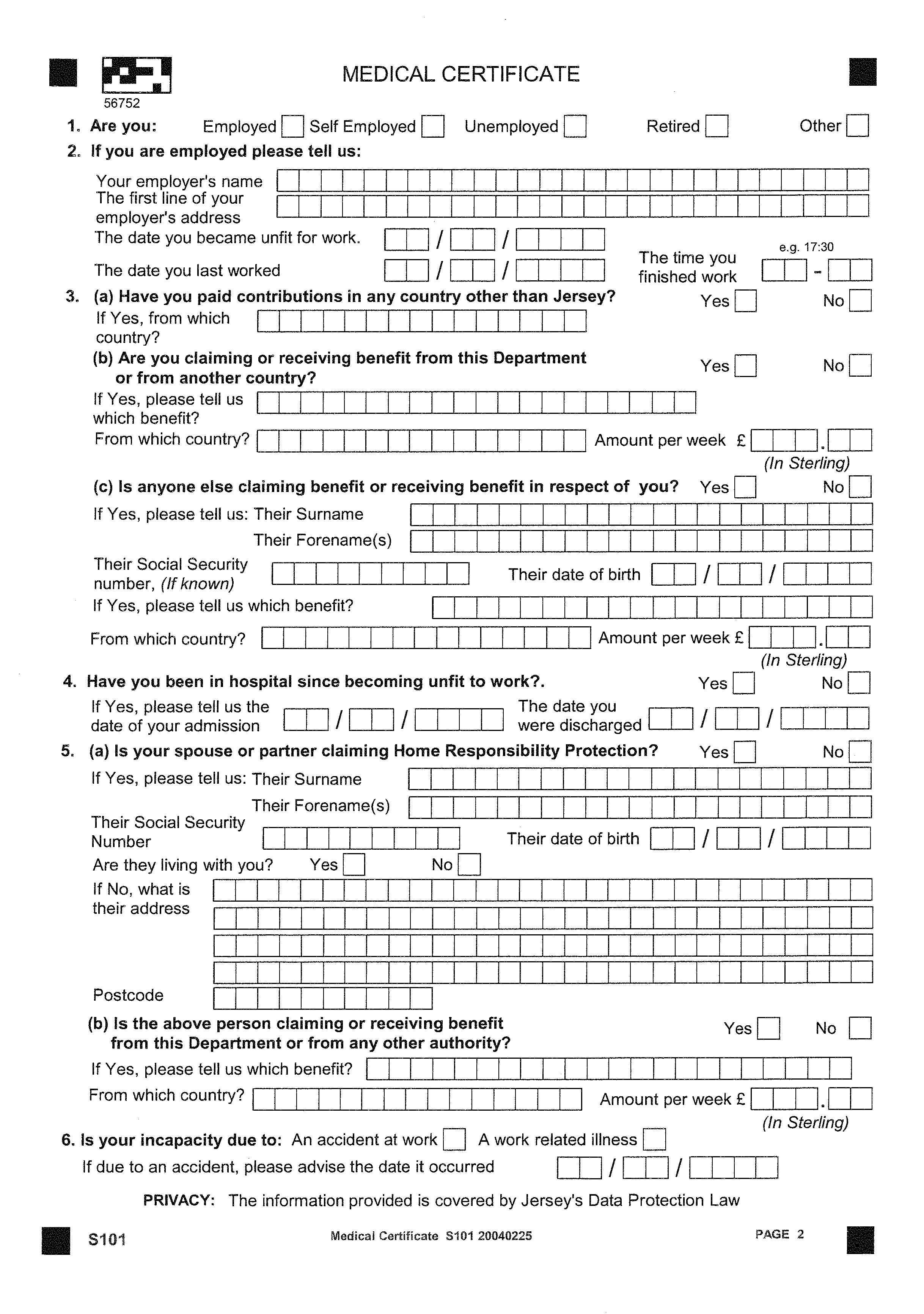 Social Security (Medical Certification) (Jersey) Order 1974
